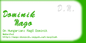 dominik mago business card