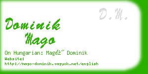 dominik mago business card